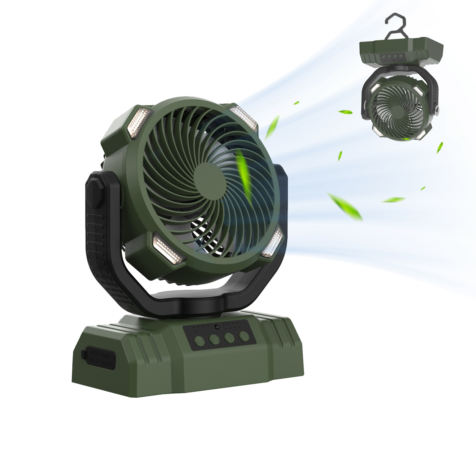 Outdoor Household Power Bank LED Light Camping Fan A:44”