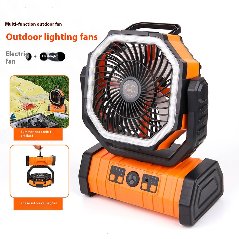 Outdoor Household Power Bank LED Light Camping Fan A:44”