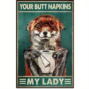 Funny Bathroom Rules Goat Poster - Home Wall Decor 8x12