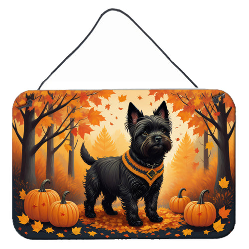 Black Cairn Terrier Fall Wall or Door Hanging Prints