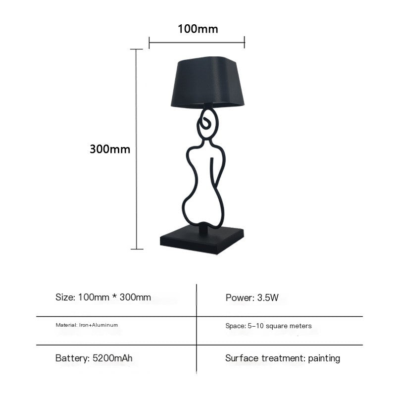 Creative Touch Charging Retro Bedside Lamp (Warm Light)