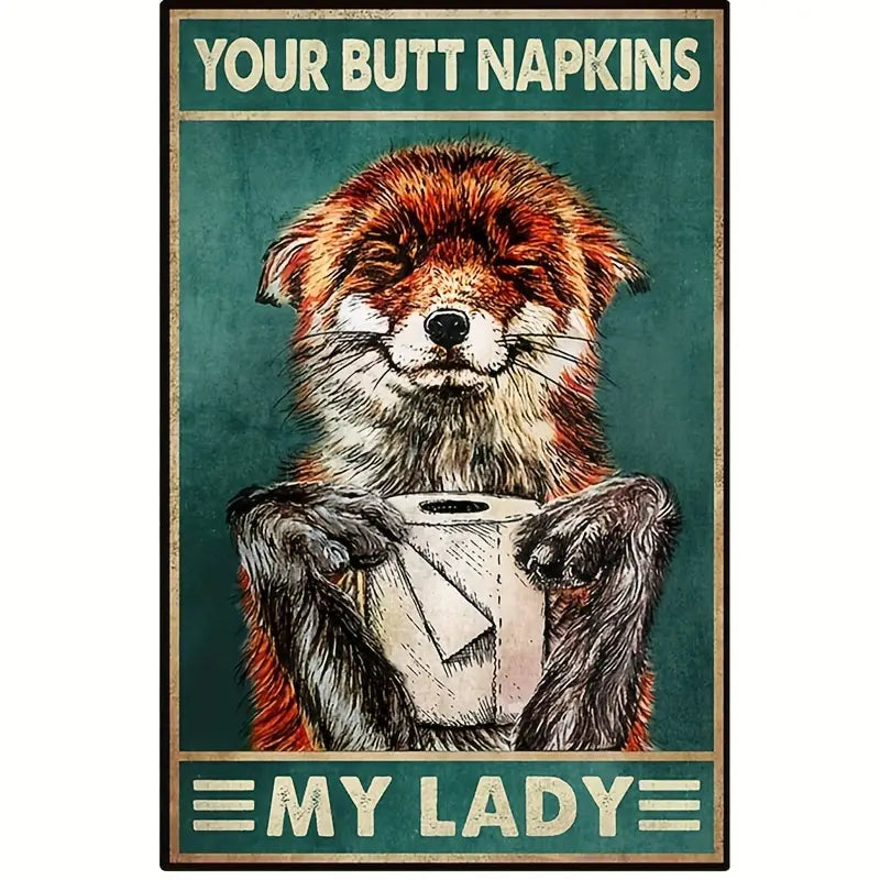 Funny Bathroom Rules Goat Poster - Home Wall Decor 8x12